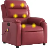 Syfax Massagesessel Weinrot Kunstleder