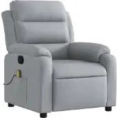 Syfax Massage-Relaxsessel, hellgrauer Stoff