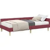 Syfax Eckbettgestell mit Matratze mit Matratze 2 pcs Grau Stoff