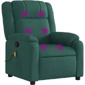 Syfax Massage-Relaxsessel, dunkelgrüner Stoff