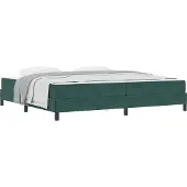 Syfax Boxspringbett mit Matratze Dunkelgrün 200 x 200 cm Stoff
