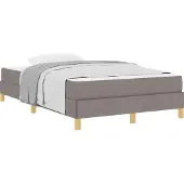 Syfax Boxspringbett mit Matratze Taupe 120 x 190 cm Stoff
