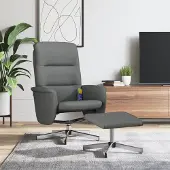 vidaXL Cloris Designermöbel Massagesessel mit Fußhocker Dunkelgrau Stoff 2024 Neu