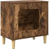Syfax Katzenhaus Geräucherte Eiche 51 x 30 x 52 cm Holzwerkstoff