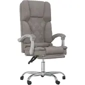 vidaXL Bürostuhl mit Massagefunktion Taupe Stoff