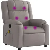 Syfax Massagesessel Taupe Stoff