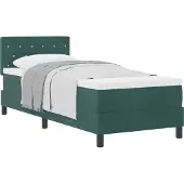 Syfax Boxspringbett mit Matratze Dunkelgrün 80 x 200 cm Samt