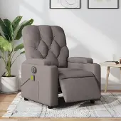 vidaXL Massagesessel Elektrisch Taupe Stoff , Klassische Sessel 2024 Neu