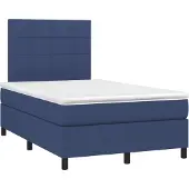 Syfax Boxspringbett mit Matratze Blau 120x190 cm Stoff
