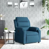 vidaXL Relaxsessel Einzelsofa Blau Samt 373510