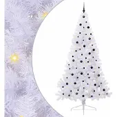 Syfax Künstlicher Weihnachtsbaum Weiß 240 cm PVC und Stahl
