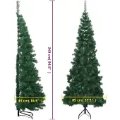 Syfax Künstlicher Eck-Weihnachtsbaum Grün 240 cm PVC