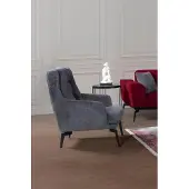 AEA Sessel grau Moderne Einsitzer Designer Einsitzer Wohnzimmer Möbel Lehnstuhl Neu