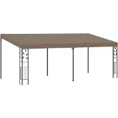 PUEAZU Wand-Pavillon 6x3x2,5 m Taupe - Pavillons & Partyzelte &11927