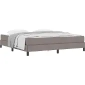 vidaXL Boxspringbett mit Matratze Taupe 180 x 200 cm Stoff