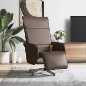 Prolenta Maison Exclusive - Massagesessel mit Fußteil Braun Kunstleder