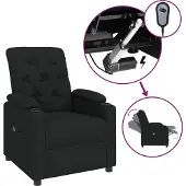 Syfax Relaxsessel Elektrisch Schwarz Stoff