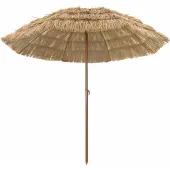 Syfax Strandparasol Natur 255 x 255 x 255 cm Polyester und Stahl
