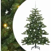 Syfax Künstlicher klappbarer Weihnachtsbaum Grün 150 cm PVC und Stahl