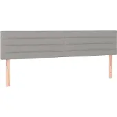 Syfax Kopfteile Hellgrau 200x5x78/88 cm Stoff