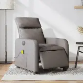 vidaXL CLORIS Massagesessel Elektrisch - Taupe Stoff - Fernsehsesel LL0000255578