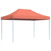 Syfax Partyzelt Faltbar Pop-Up Terrakottarot 410x279x315 cm