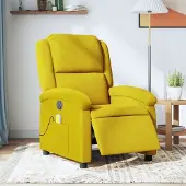 Prolenta Maison Exclusive - Massagesessel Elektrisch Gelb Samt
