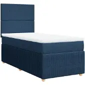 Syfax Boxspringbett mit Matratze Blau 80x200 cm Stoff