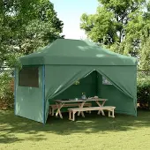 Prolenta Maison Exclusive - Partyzelt Faltbar Pop-Up mit 4 Seitenteilen Grün