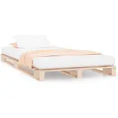 Syfax Palettenbett 100x200 cm Massivholz Kiefer