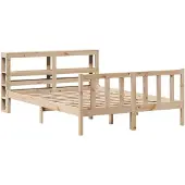 Syfax Massivholzbett ohne Matratze 140x200 cm Kiefernholz