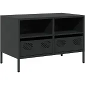 vidaXL TV-Schrank Schwarz 68x39x43,5 cm Kaltgewalzter Stahl