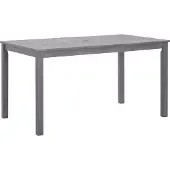 vidaXL "2026 Promotion" Gartentisch Grau 140x80x74 cm Massivholz Akazie - Gartentische CC5386