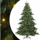 Syfax Künstlicher klappbarer Weihnachtsbaum Grün 240 cm PVC und Stahl
