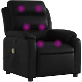 Syfax Massagesessel Schwarz Kunstleder
