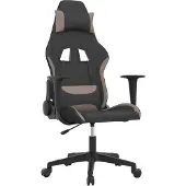 Syfax Gaming-Stuhl mit Massagefunktion Schwarz und Taupe Stoff