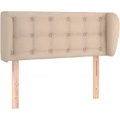 Syfax Kopfteil mit Ohren Cappuccino-Braun 103x23x78/88 cm Kunstleder