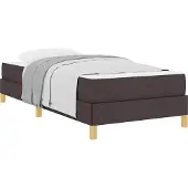 Syfax Boxspringbett mit Matratze Dunkelbraun 80 x 200 cm Stoff