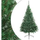 Syfax Künstlicher Halb-Weihnachtsbaum mit Ständer Grün 180 cm PVC