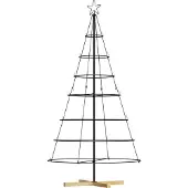 Syfax Weihnachtsdeko mit Ständer Schwarz 180,5 cm Stahl