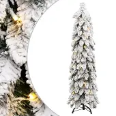 Syfax Künstlicher Weihnachtsbaum Beleuchtung & Schnee 80 LEDs 150 cm