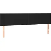 Syfax Kopfteile Schwarz 180x5x78/88 cm Kunstleder