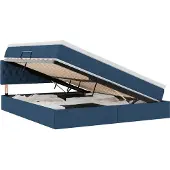 Syfax Aufbewahrungsbett mit Matratze Blau 160 x 200 cm Holzwerkstoff