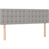 Syfax Kopfteile Hellgrau 144x5x78/88 cm Stoff