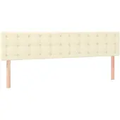 Syfax Kopfteile Creme 160x5x78/88 cm Kunstleder
