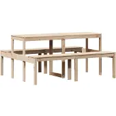 Syfax Picknicktisch 160x134x75 cm Massivholz Kiefer