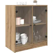vidaXL Seitenschrank Artisan-Eiche 68 x 37 x 75,5 cm Holzwerkstoff