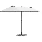 Syfax Garten-Sonnenschirm Sand 370 x 197 x 239 cm