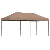 Syfax Partyzelt Faltbar Pop-Up Braun 580x292x315 cm