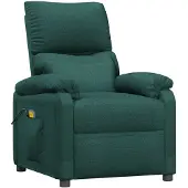 Syfax Massagesessel Dunkelgrün Stoff
